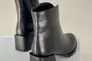 Ботинки женские кожаные черные на небольшом каблуке демисезонные Фото 9