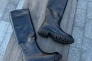 Сапоги женские кожаные черные на черной подошве зимние Фото 18