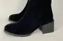 Ботинки женские замшевые черные на небольшом каблуке демисезонные Фото 7