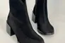 Ботинки женские замшевые черные на небольшом каблуке демисезонные Фото 8