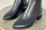Ботинки женские кожаные черного цвета на каблуке демисезонные Фото 8