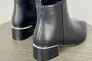 Ботинки женские кожаные черного цвета на каблуке демисезонные Фото 9