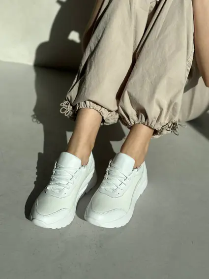 Кроссовки женские кожаные белые фото 4 — интернет-магазин Tapok