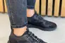 Кроссовки мужские кожаные черные с вставками нубука и текстиля Фото 1