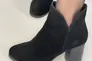 Ботильоны женские замшевые черного цвета на каблуке демисезонные Фото 1