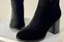 Ботильоны женские замшевые черного цвета на каблуке демисезонные Фото 7