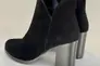 Ботильоны женские замшевые черного цвета на каблуке демисезонные Фото 8
