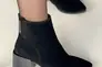 Ботинки женские замшевые черные на каблуке демисезонные Фото 1