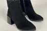 Ботинки женские замшевые черные на каблуке демисезонные Фото 8