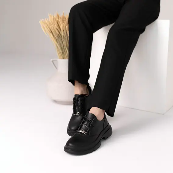 Туфлі жіночі шкіряні  583749 Чорні фото 14 — інтернет-магазин Tapok