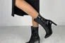 Ботинки женские кожа наплак черного цвета на каблуке демисезонные Фото 4