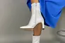Ботинки женские кожаные белые на каблуке демисезонные Фото 9