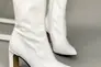 Ботинки женские кожаные белые на каблуке демисезонные Фото 11