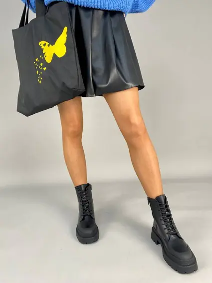 Ботинки женские кожаные черные демисезонные фото 8 — интернет-магазин Tapok