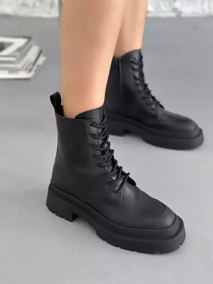 Ботинки женские кожаные черные демисезонные фото 15 — интернет-магазин Tapok