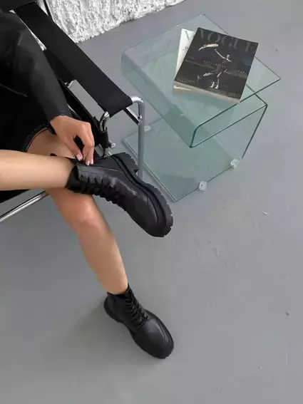 Ботинки женские кожаные черные демисезонные фото 18 — интернет-магазин Tapok