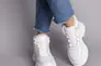 Ботинки женские кожаные белые на шнурках на толстой подошве зимние Фото 4