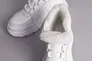 Ботинки женские кожаные белые на шнурках на толстой подошве зимние Фото 9