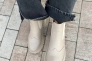 Челси женские кожаные бежевые зимние Фото 11