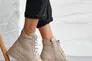 Жіночі черевики шкіряні весняно-осінні бежеві Udg 2314/125 на байке Фото 4