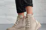 Женские ботинки кожаные весенне-осенние бежевые Udg 2314/125 на байке. Фото 7