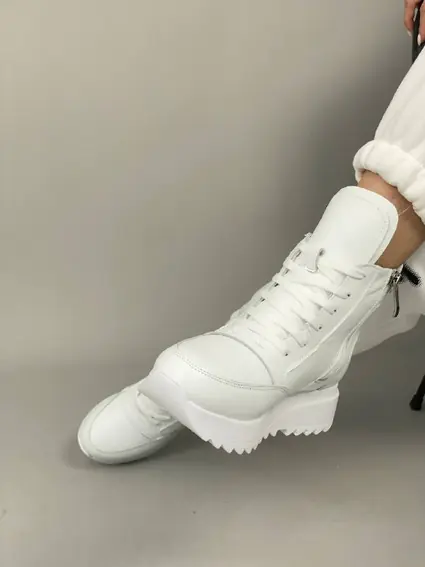 Кросівки жіночі шкіряні білі зимові фото 9 — інтернет-магазин Tapok