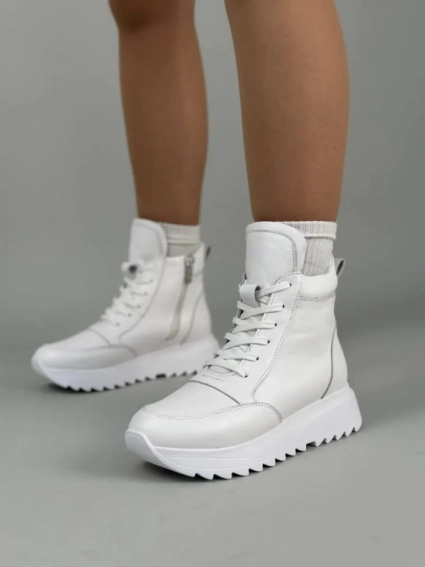 Кросівки жіночі шкіряні білі зимові фото 14 — інтернет-магазин Tapok