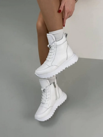 Кросівки жіночі шкіряні білі зимові фото 16 — інтернет-магазин Tapok