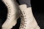 Жіночі черевики шкіряні зимові молочні Yuves 1270 На меху Фото 8