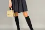 Сапоги-чулки женские замшевые черные на каблуках демисезонные Фото 3