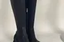 Сапоги-чулки женские замшевые черные на каблуках демисезонные Фото 9