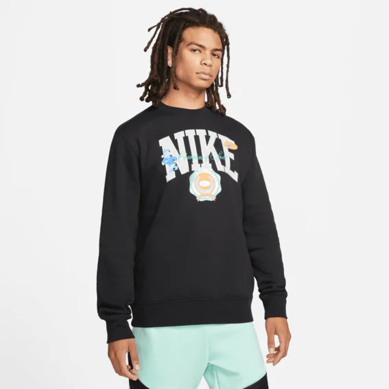 Мужская кофта NIKE M NSW BB FLC CREW VARSITY DR8033-010 фото 1 — интернет-магазин Tapok