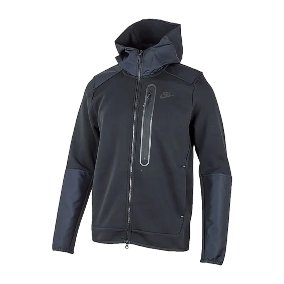 Толстовка Nike M NK TCH FLC OVERLAY FZ DR6165-010 фото 1 — интернет-магазин Tapok