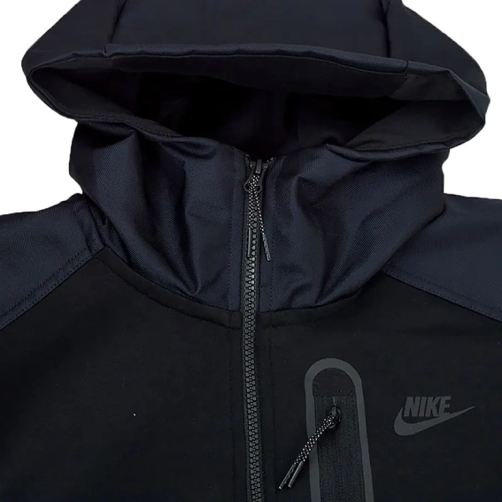 Толстовка Nike M NK TCH FLC OVERLAY FZ DR6165-010 фото 3 — интернет-магазин Tapok