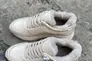 Жіночі кросівки шкіряні зимові молочні Yuves 91175 На меху Фото 2