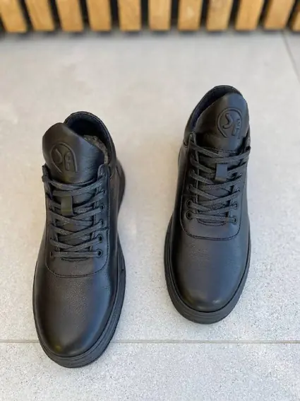 Ботинки мужские кожаные черные зимние фото 8 — интернет-магазин Tapok