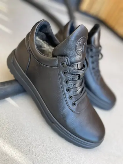Ботинки мужские кожаные черные зимние фото 10 — интернет-магазин Tapok