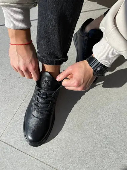 Ботинки мужские кожаные черные зимние фото 20 — интернет-магазин Tapok