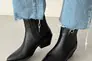Ботинки казаки женские кожаные черные на каблуке демисезонные Фото 1