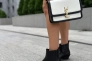 Ботинки казаки женские кожаные черные на каблуке демисезонные Фото 13
