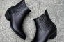 Ботинки казаки женские кожаные черные на каблуке демисезонные Фото 18