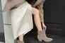 Ботинки казаки женские замшевые цвета капучино на каблуке демисезонные Фото 12