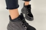 Кросівки жіночі шкіра флотар чорні із вставкою замші зимові Фото 14