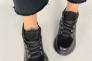 Кросівки жіночі шкіра флотар чорні із вставкою замші зимові Фото 17