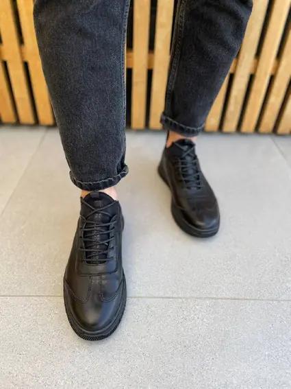 Ботинки мужские кожа флотар черные зимние фото 2 — интернет-магазин Tapok