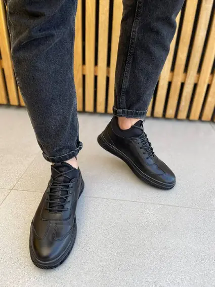 Ботинки мужские кожа флотар черные зимние фото 3 — интернет-магазин Tapok