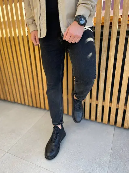Ботинки мужские кожа флотар черные зимние фото 5 — интернет-магазин Tapok