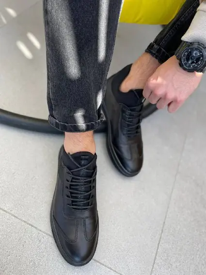 Ботинки мужские кожа флотар черные зимние фото 11 — интернет-магазин Tapok