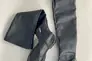 Сапоги-чулки женские стрейч кожа черного цвета на низком ходу зимние Фото 10