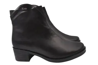 Ботинки женские из натуральной кожи на низком каблуке черные Savio 192-20/21DHC